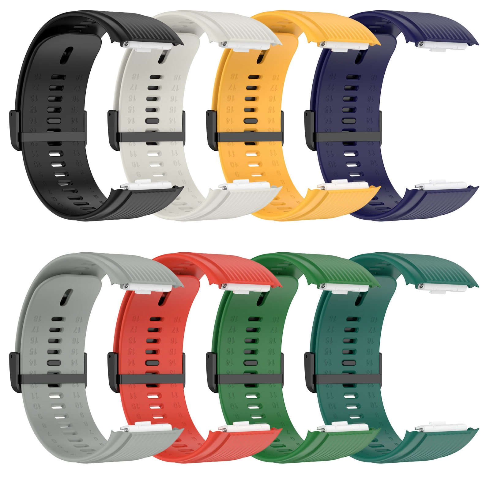 Watch Strap For Huawei Watch D Solid Color Silicone Watch Band with Buckle. 