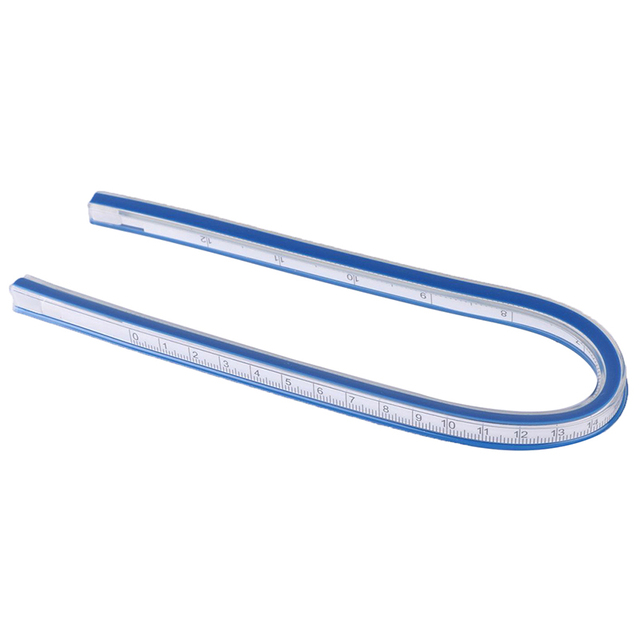 1PC 30cm Flexible Curve Ruler Drafting Drawing Measure Tool Soft Plastic Tape Measure Ruler. 