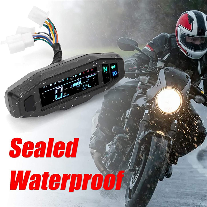 Motorcycle Mini VA HD LCD Speedometer Speedometer Fuel Gauge HD Adjustable LCD Easy Install