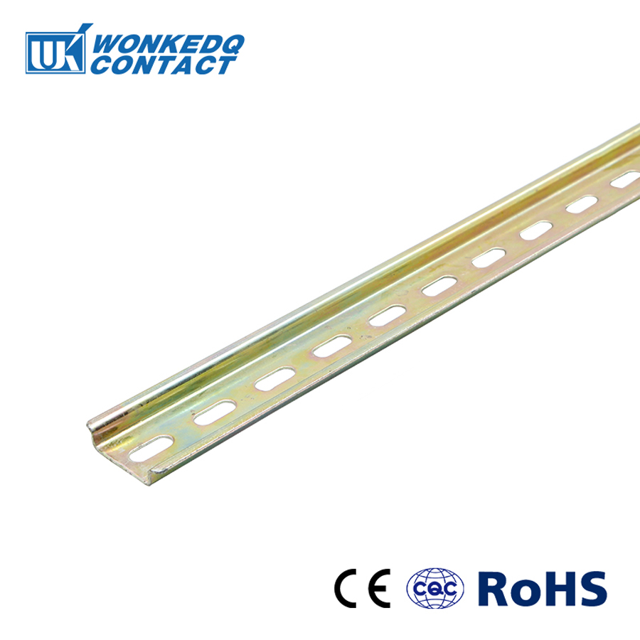 NS35-S-1.0 Steel DIN Rail Thickness 1 mm/Spacing 35 mm/Length cheerful20/30/40/50 cm Universal Terminal Block Mounting Din Rail NS 35. 
