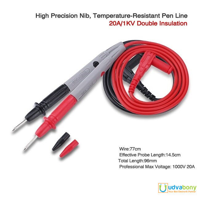 Multimeter Probe Test Leads Pin 10A 1000V for Digital Multimeter Needle Tip Multi Meter Tester Lead Probe Wire Pen Cable. 