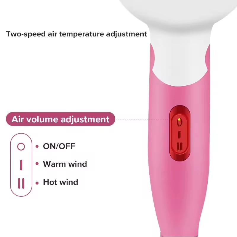DryCare Hair Dryer Salon Dryer 2 Gear 220V Strong Wind Hot for Hair Dryer Professional Hairdressing Comb Mini Portable Power Hair Styler. 