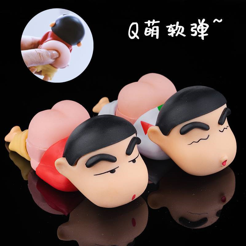 4 crayon toys, shellless capsule toy machine dolls, splicing models, cartoon animation, peripheral car ornaments. 