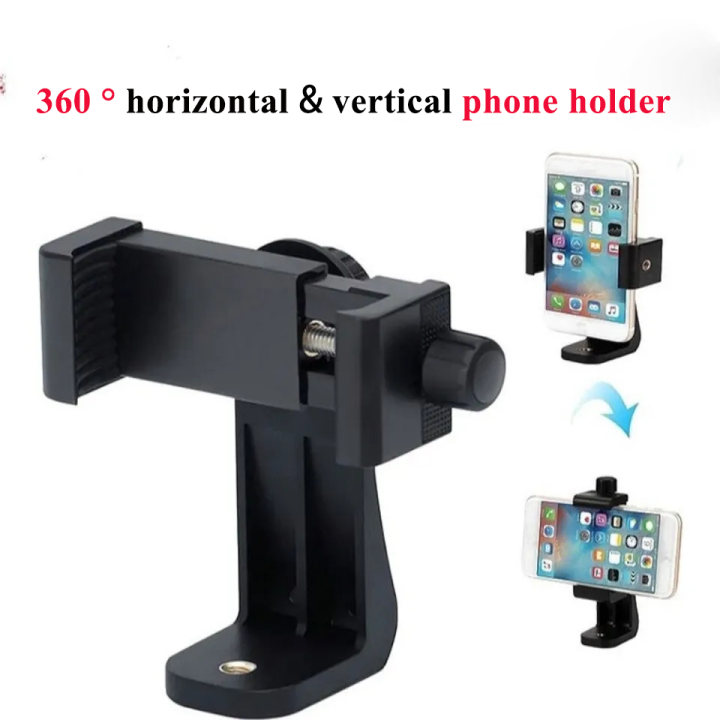 Mobile Phone Holder Mount for Tripod camera Stand-Black