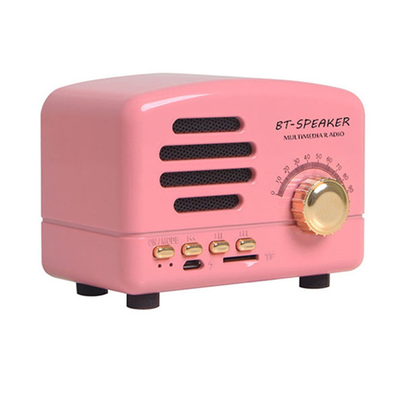 BT01 Bluetooth speaker sound system nostalgic mini cute girl heart card insertion new hand gift creative design. 
