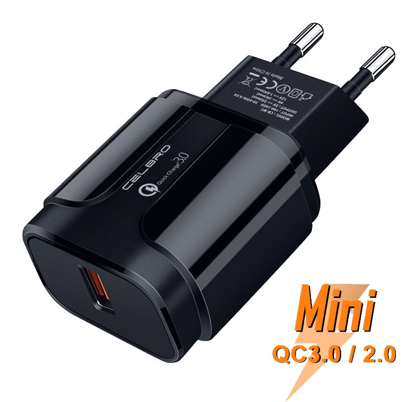 【happy one】18w fast charger QC 3.0 Quick charging wall Charger for xiaomi mi A3 mix 2s max 3 pocophone A2 NOTE 3 6x 8 Power adapter. 