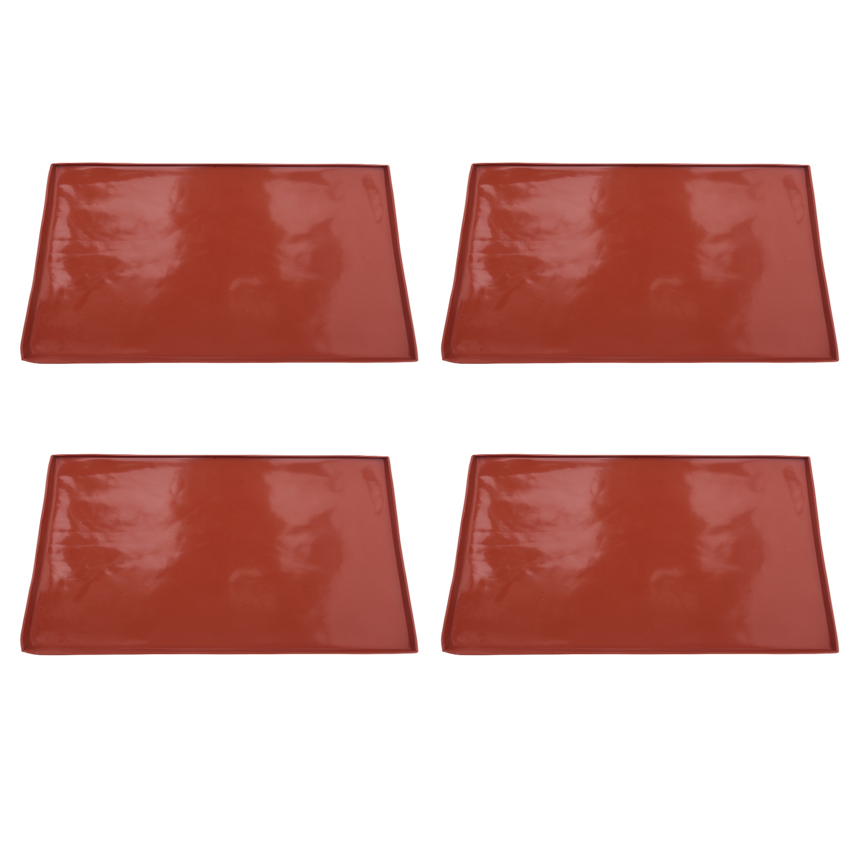 4PCS Silicone Dehydrator Mats with Edge - Silicone Sheets Compatible , Nonstick Silicone Tray Liner, High Temperature