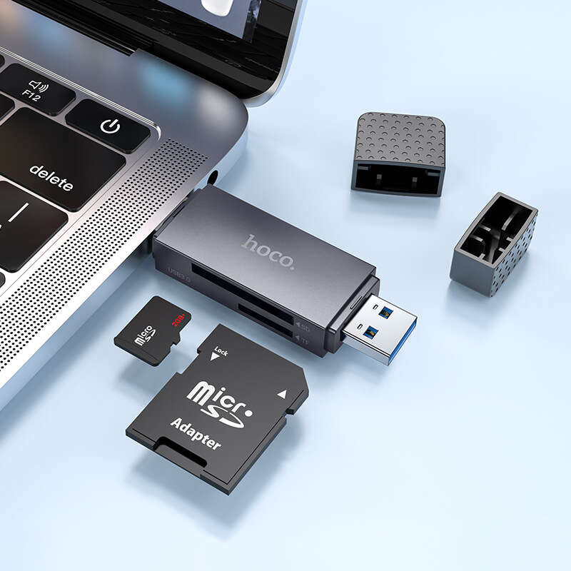 HOCO/Haoku HB45 Smart Key 2-in-1 USB/Type-C 2.0/3.0 Card Reader. 