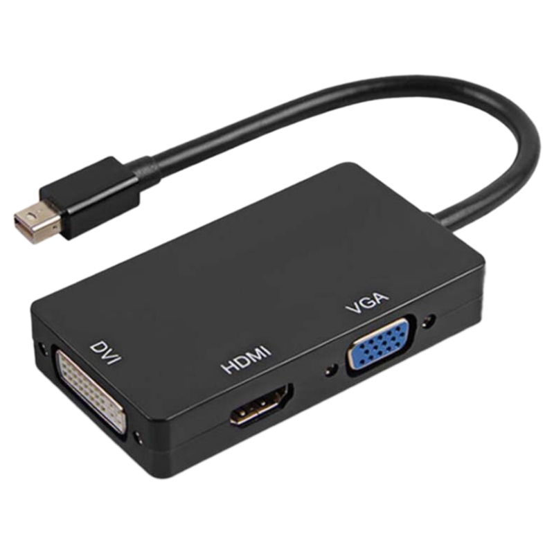 Mini DP to VGA+HDMI+VDI Conversion Adapter 3 in 1 4K HD Converter Suitable for Devices with MINI DP Inter