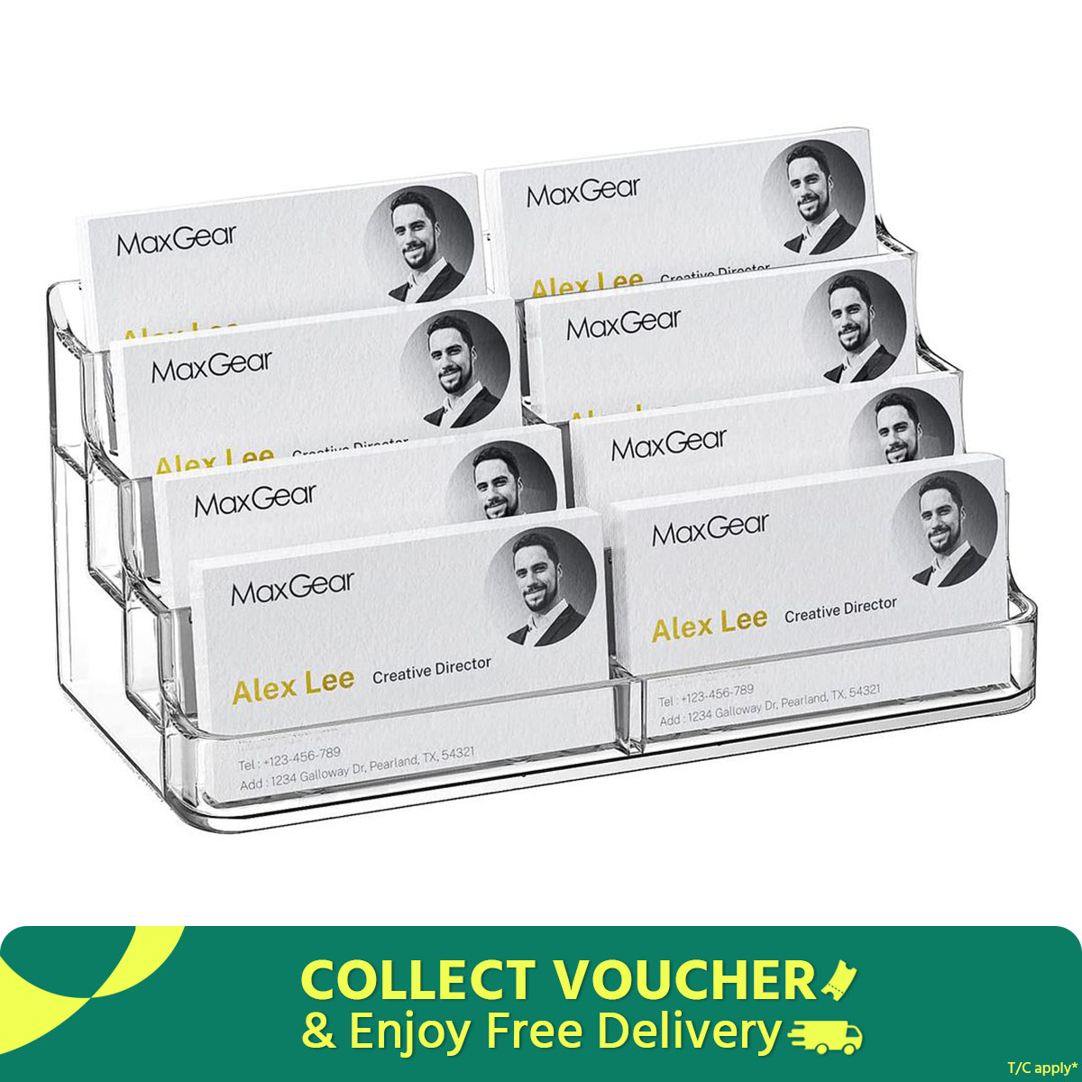 Brochure Display Holder Pamphlet Display Stand Desk Business Card Holder Multi-layer Card Organizer Office Card Display