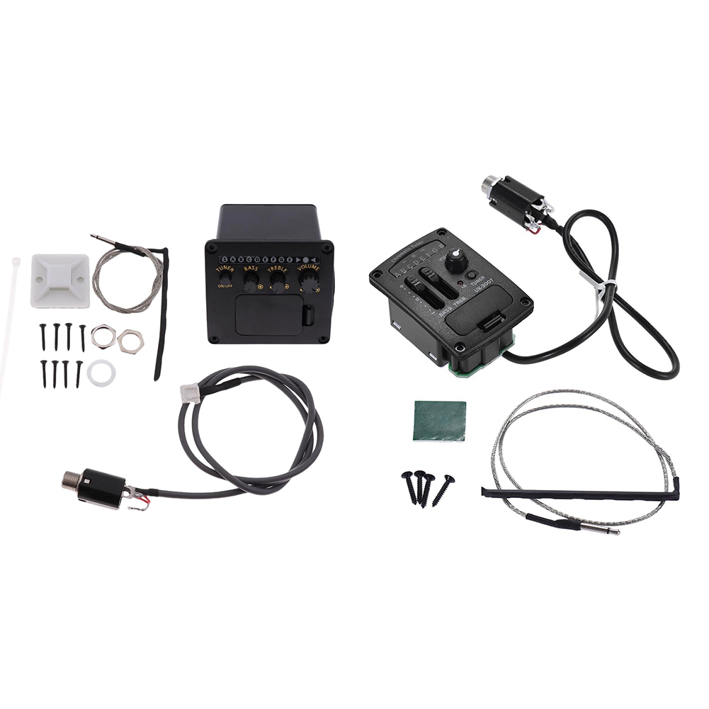 Individual 1 Set 2 Band Pickup Eq Aeq-2T Guitar Washer Screws Set & 1 Set Uk-300T Pickup Preamp Ukelele Pickups Tuner System. 