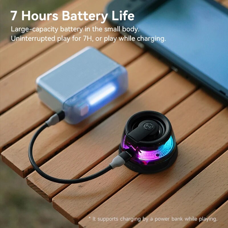Edifier Portable Bluetooth Speaker HECATE G200 RGB Lighting Magnetic Speaker BT5.3 Mini Sound Box 7 Hours Playback Phone Holder. 