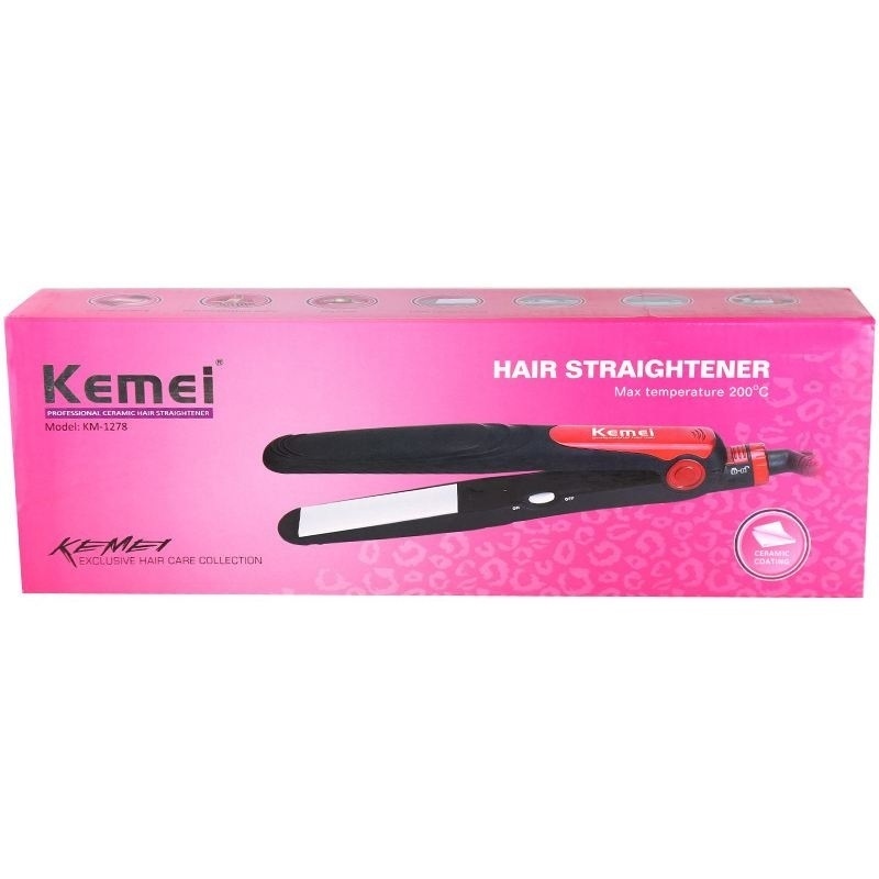 Kemei KM-1278 Tourmaline Ceramic Hair Straightener Curler Straightening Curling Irons Styling Tools