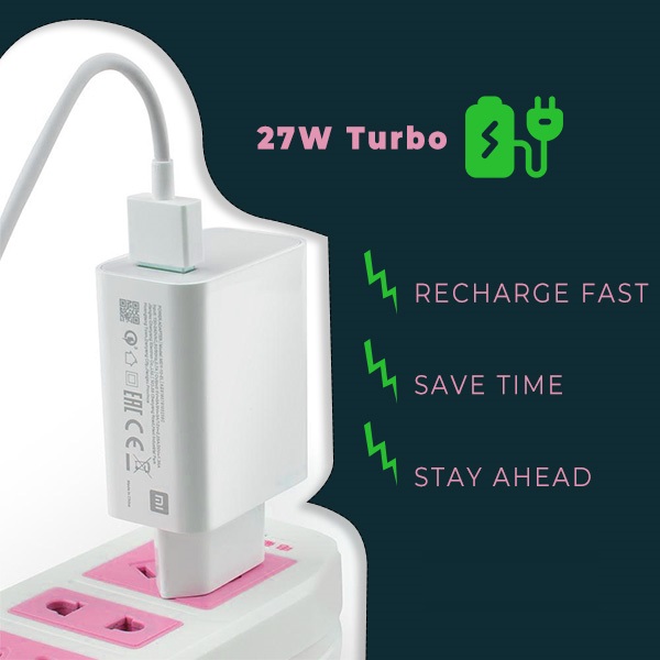 Xiaomi Fast Charger 27W QC3.0 Quick Charge Adapter USB Type-C For Xiaomi MI. 