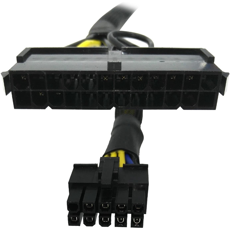 24 Pin to 10 Pin ATX PSU Main Power Adapter Braided Sleeved Cable for IBM for Lenovo PC and Servers 12-Inch(30cm)(null). 