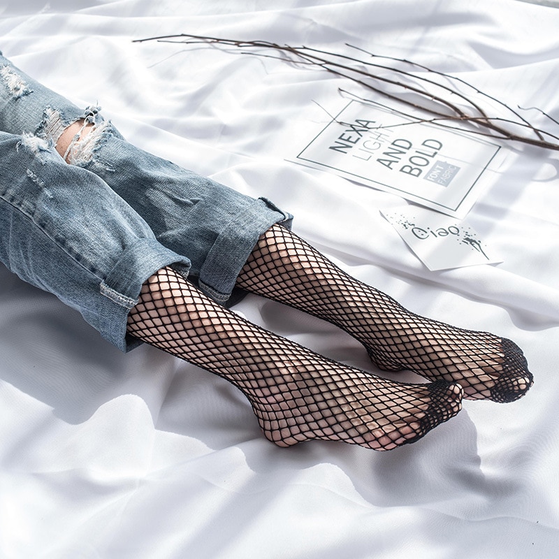 Fishnet Stockings Women Socks Hollow Out Transparent Short Lady Mesh Net Black Sock Comfortable Cool Spring and Summer Sox. 