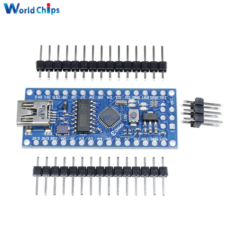 【happy one】ATmega168 CH340 CH340G Nano V3.0 3.0 Mini UART Board 16Mhz 3.3V 5V Micro Module For Arduino. 