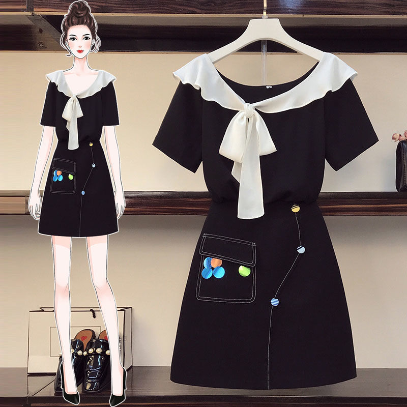 2PCS（Shirt+Skirt） korean blouses short 