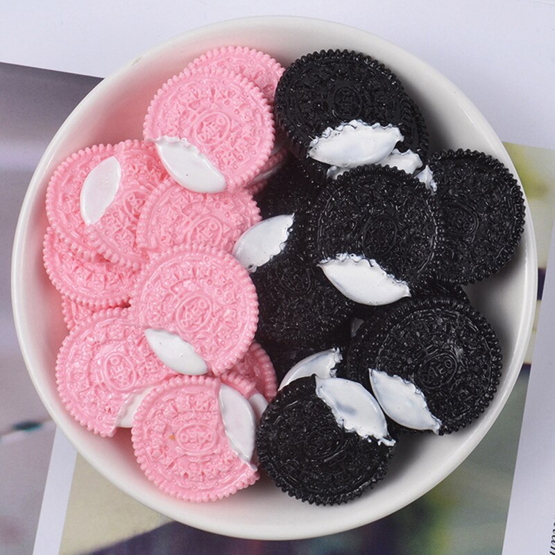 【happy one】10Pcs/Lot Polymer Chocolate Chip Cookies Slime Charms Modeling DIY Kit Box Toy For Children Slime Supply. 