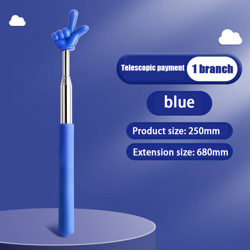 Retractable Teacher Pointer Finger Design StainlessSteel Telescopic School Teaching Pointer Stick Teacher Supplies For Classroom Leima