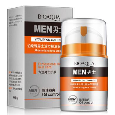 Bioaqua Men Skin Care Moisturizing Oil-Control Face Cream Acne Treatment Day Cream-50gm