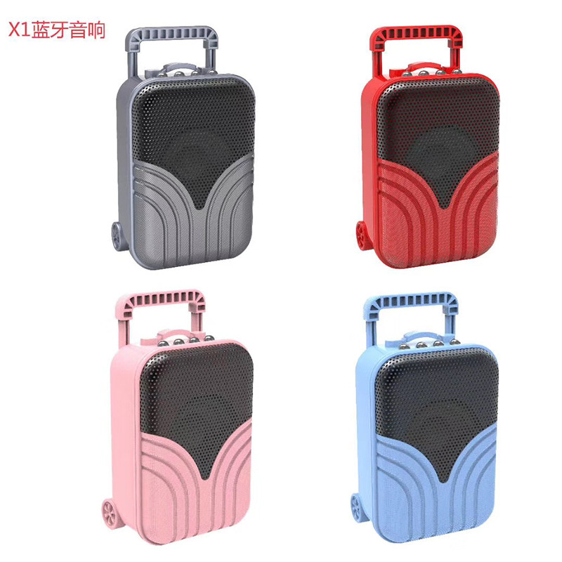 bluetooth speaker creative gift mini trolley box plug-in card radio new retro computer speaker portable audio. 