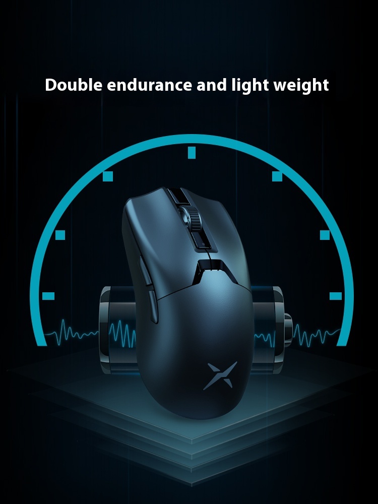 DELUX M800 Ultra Gaming Mouse PAW3395 600IPS Nordic52840 49g Lightweight Bluetooth 2.4g Three Mode Wireless Ergonomic FPS Mice. 