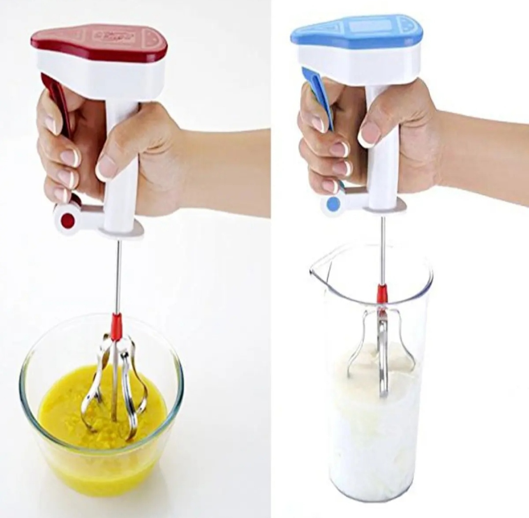 Power-Free Hand Blender - Make Buttermilk, Lassi, and More Effortlessly 100% Stainless Steel wire Blade- Easy to Use and Maintain. 