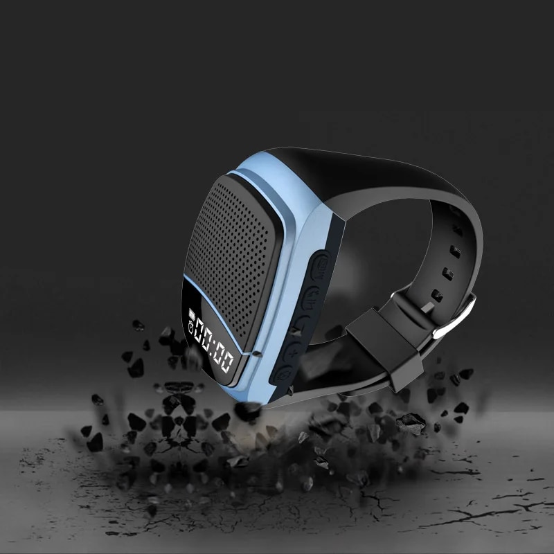 B90 Wrist Wireless Bluetooth Speaker Watch Creative Mini Audio Outdoor Sports Intelligent Display Portable Card Radio Free Calls. 
