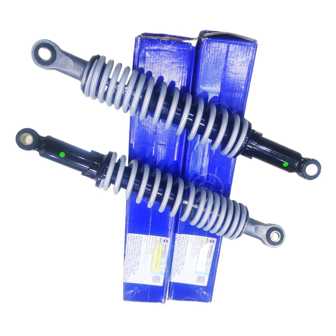 Rear Shock Absorber  TVS Metro Plus 2 Pieces  a Set Silver Color. 