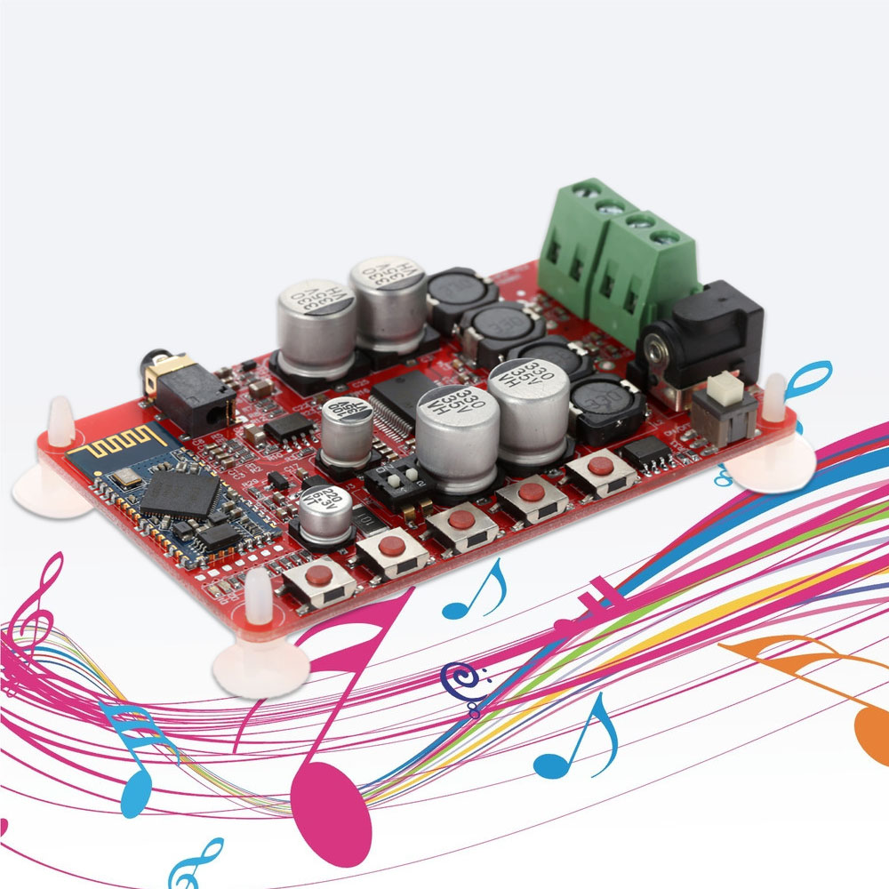 KOGEEK TDA7492P 2*25W Wireless Bluetooth V4.0 Audio Receiver Digital Amplifier Board Module with AUX Interface. 