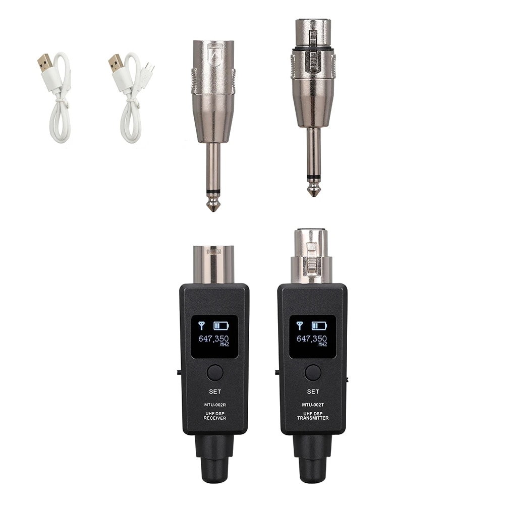 Microphone Wireless System Mic Wireless Transmitter Receiver for Mixer Recorder. 