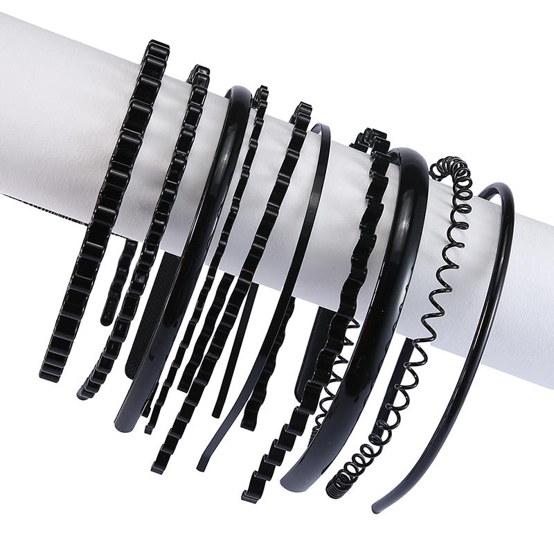 10pcs Unisex Metal, Plastic Hoop Hair Band Girl Men`s Head Band Accessory. 
