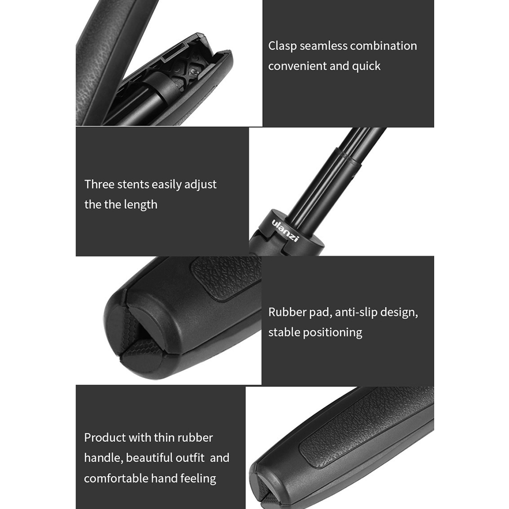 ulanzi MT-09 Mini Extendable Desktop Tripod Handheld Photography Bracket Stand Vlog Selfie Stick Compatible with DJI Osmo Action Camera GoPro Hero 8/7/6/5. 