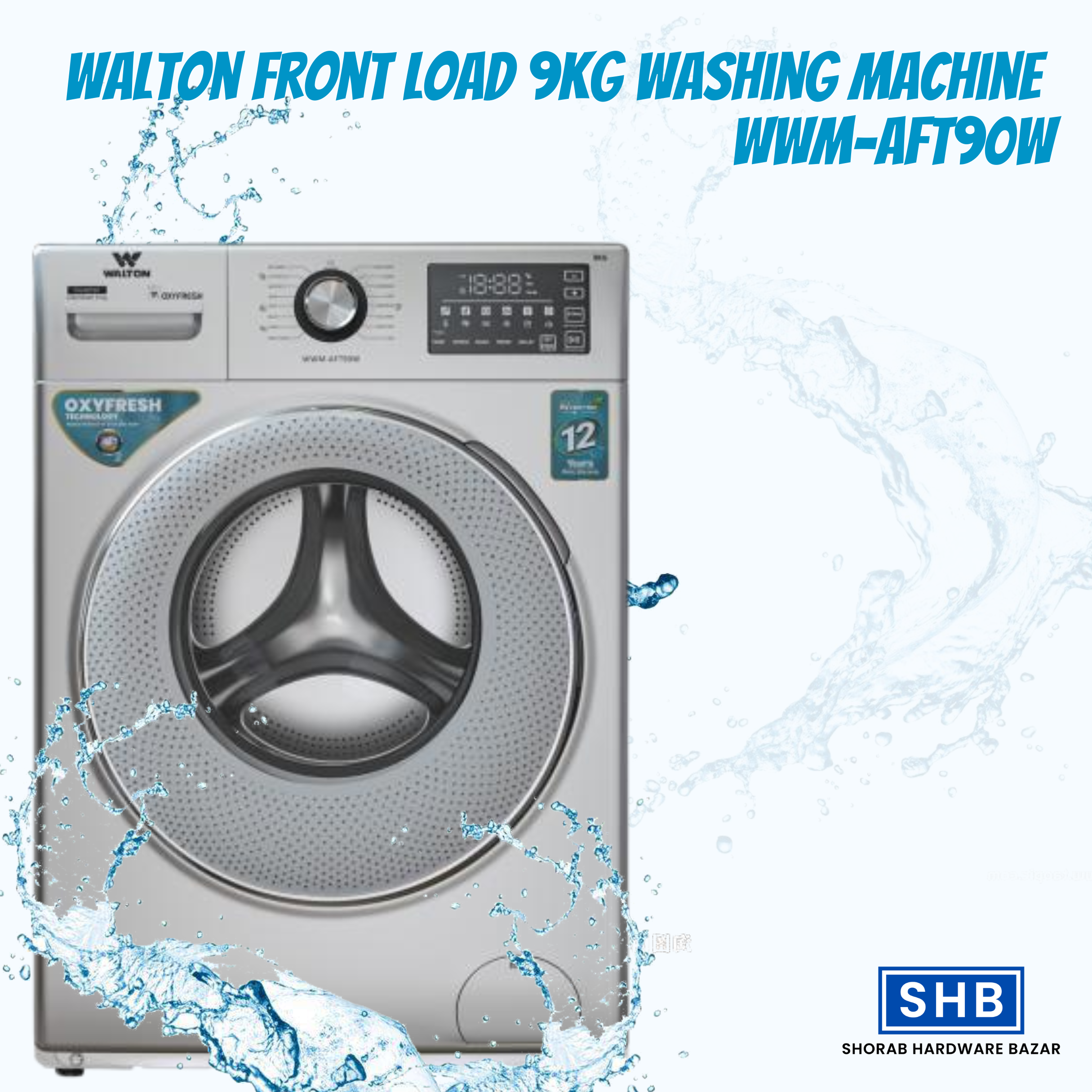 Walton Front Load 9KG Washing Machine - WWM-AFT90W