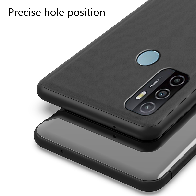 Biruiqu For OPPO A33 A53 Soft Hard Shockproof Flip Stand Mirror Case Cover. 