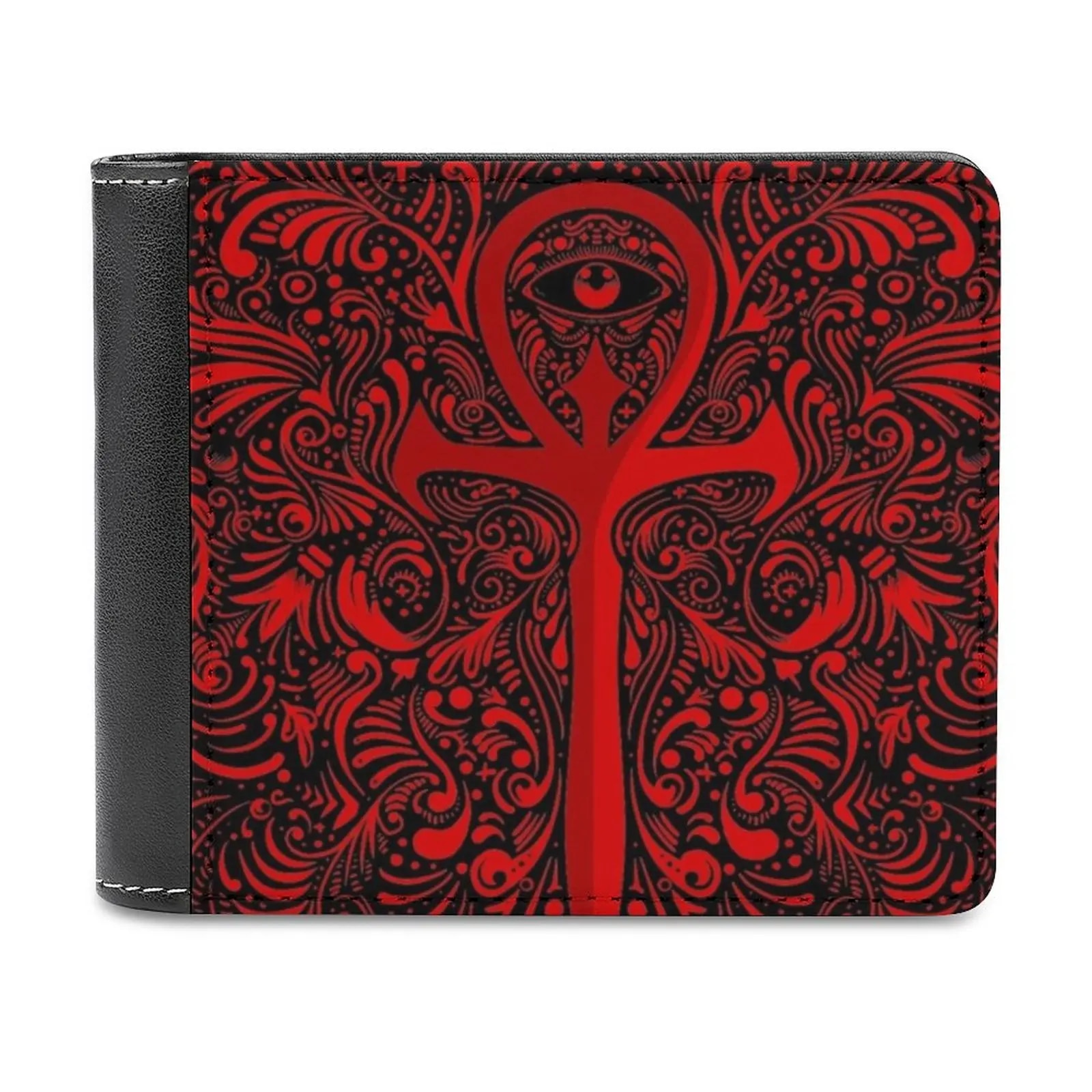 The Masquerade Men Wallet Pu Leather Short Male Purses Credit Card Wallet For Men Money Bag Ankh Vampire Rpg Vampire The