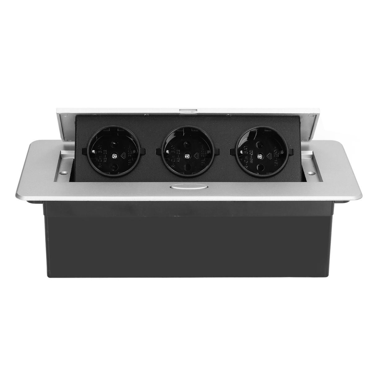 Floor Outlet Embedded Desktop Up Power Socket Cover Box Kit EU Standard 16A