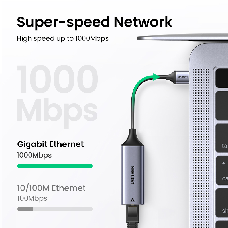 UGREEN USB Ethernet Adapter USB 3.0 Network Card to USB RJ45 Lan for PC Windows 10 Xiaomi Mi Box 3/S Nintend Switch Ethernet USB. 
