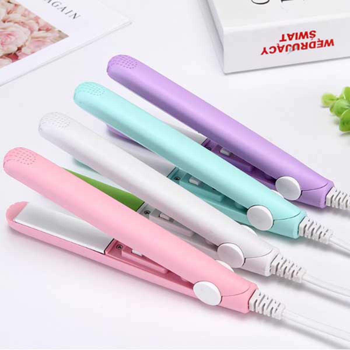 Mini Hair Straightener Flat Iron Ceramic Hair Straightener Dry and Wet Thermotactic Electric Culing Iron Daraz .bd