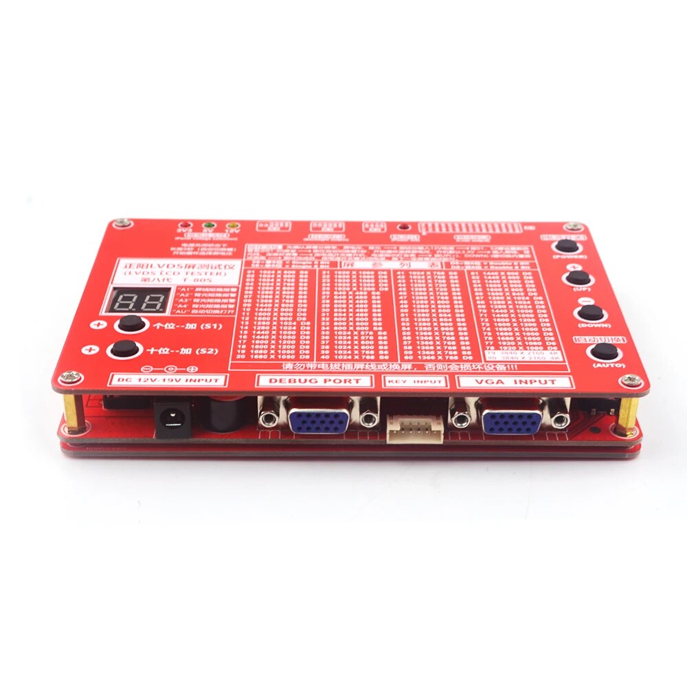 Silman Eighth T-80S Generation LCD Panel Laptop TV LED LVDS TESTER Tool Kit Support 7 -84 Inch LVDS Interface Cables Inverter. 