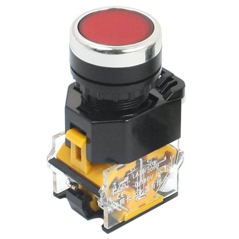 2pcs 22mm Mount 10A 380V DPST Red Green Momentary Push Button Switch. 