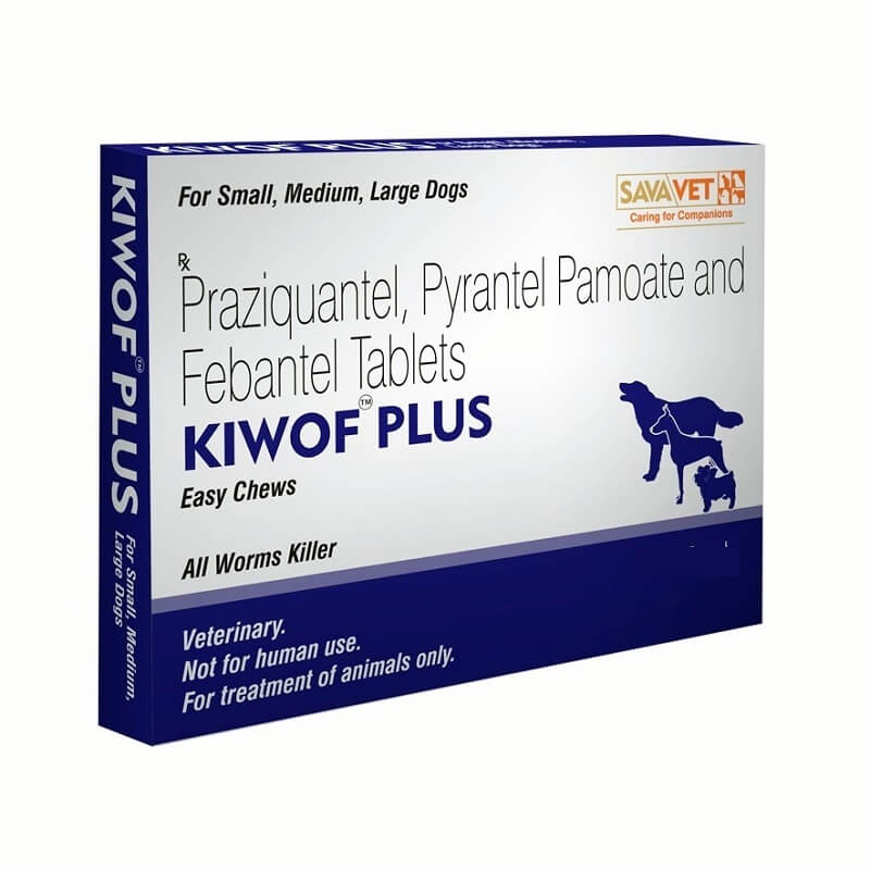 Savavet Kiwof Plus Dog Dewormer Tablets- Box of 10 Tablet. 