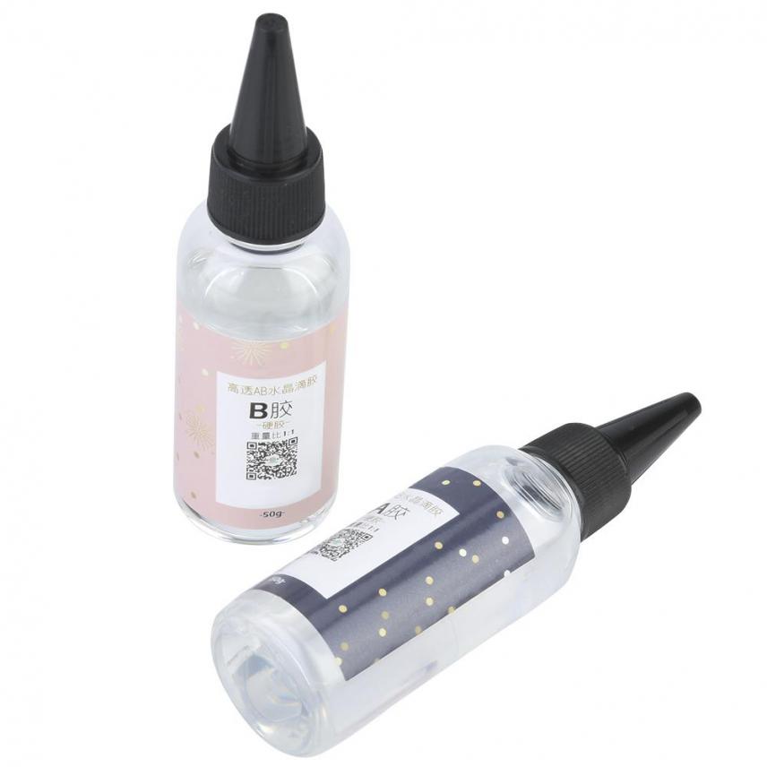 Transparent Resin Hard Glue Crystal Glue AB Drop Glue Epoxy Resin Glue for Coating Bar Tops and Casting. 