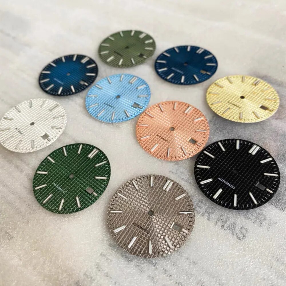 31.8mm Dial, Suitable for NH35/NH36 Mechanical Movement,Green Luminous Scale, Modified Parts of Oak Mechanical Watch. 