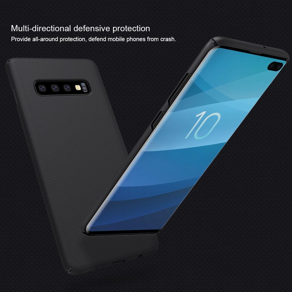 Nillkin for Samsung Galaxy S10 + / S10 Plus Hard Case - Frosted Shield PC Matte Back Cover Salient Point Design. 