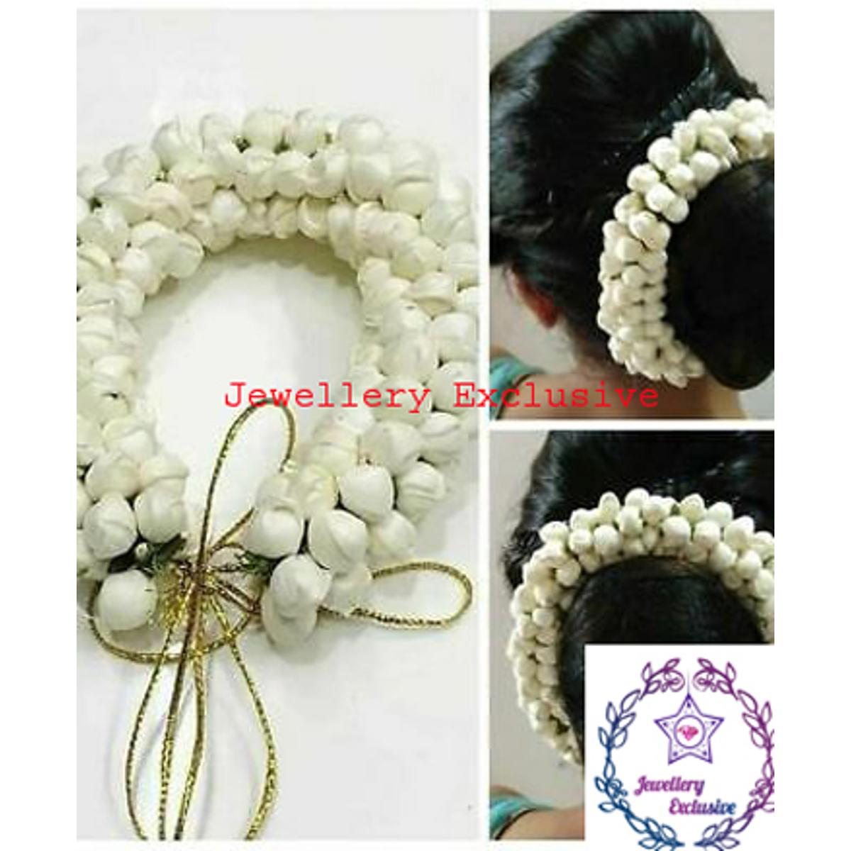 Artificial white jasmin flower/bale ful gajra for girls and women - 1 pcs