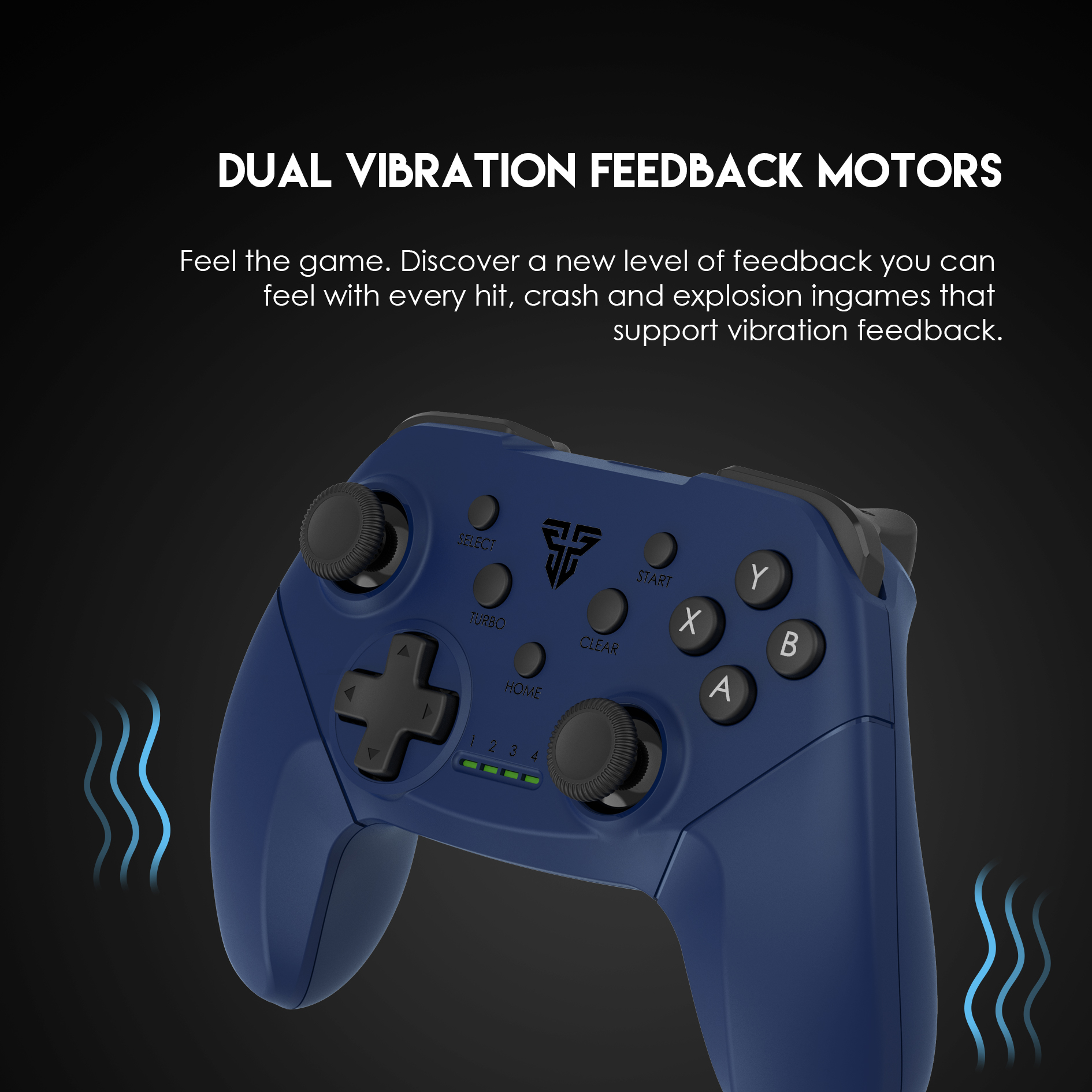 FANTECH WGP13 2.4G Wireless Gamepad For Windows PC,PS3 Turbo Vibration Control Joystick. 