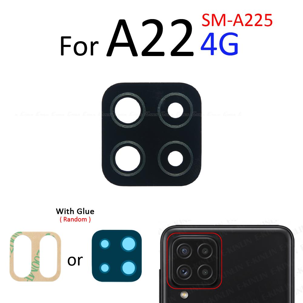 Back Camera Lens Rear Glass With Adhesive Sticker Glue Parts for Samsung Galaxy A02 A12 A22 A32 A42 A52 A72 A33 A53 A73 5G 4G. 