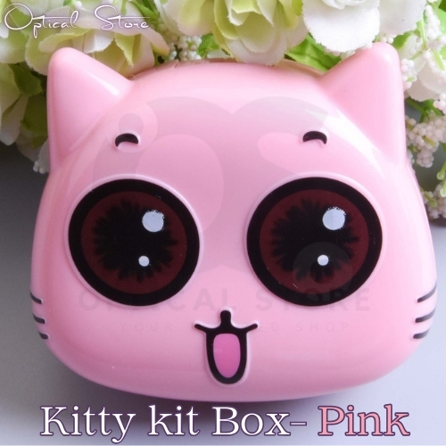 New Kitty Cat High Quality Shield Contact Lens Case With Mirror. 1pcs Kitty Cat Contact Lenses Container for All type of contact lens for travel and outdorr. Kitty Cat Travel Kit Box. #kitty.cat. 